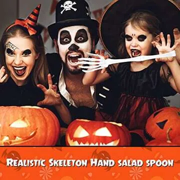 Unique Halloween Skeleton Hands Salad Tongs for Fun Cooking