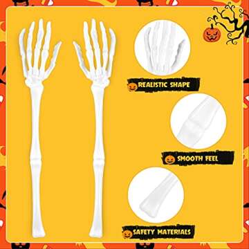 Unique Halloween Skeleton Hands Salad Tongs for Fun Cooking