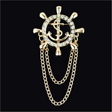Aineecy Men's Nautical Anchor Lapel Brooch for Fashion