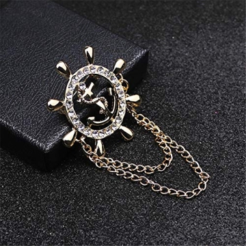 Aineecy Men's Nautical Anchor Lapel Brooch for Fashion