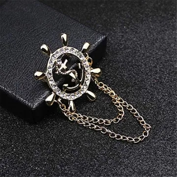 Aineecy Men's Nautical Anchor Lapel Brooch for Fashion