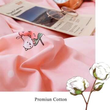 Pink Strawberry Duvet Cover Set for Teen Girls - Kawaii Style