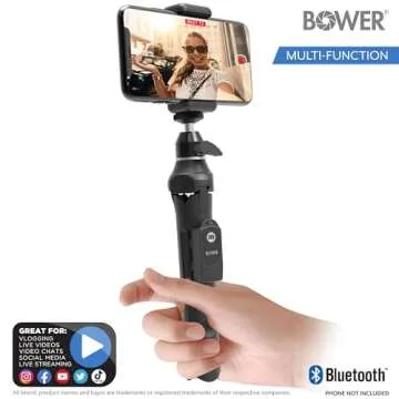 Bower Multipod 6-in-1 Tripod Selfie Stick with Remote Shutter for Smartphones