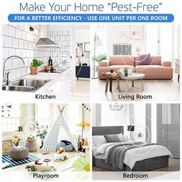 Ultrasonic Pest Control Repeller Plug in - Electronic Insect Defender 2-Pack - Roach Bed Bug Mouse Rodent Mosquito - Indoor Reject - Squirrel Scorpion Spider Cockroach Bat