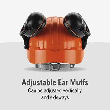 Husqvarna Chainsaw Helmet with Adjustable Ear Muffs and Face Shield