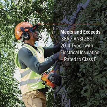 Husqvarna Chainsaw Helmet with Adjustable Ear Muffs and Face Shield