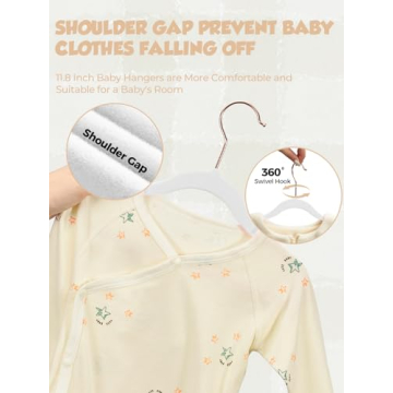 Smartor Velvet Baby Hangers 50 Pack Space-Saving Design