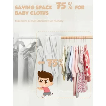Smartor Velvet Baby Hangers 50 Pack Space-Saving Design