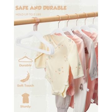 Smartor Velvet Baby Hangers 50 Pack Space-Saving Design