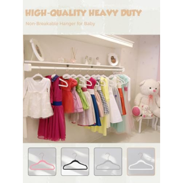 Smartor Velvet Baby Hangers 50 Pack Space-Saving Design