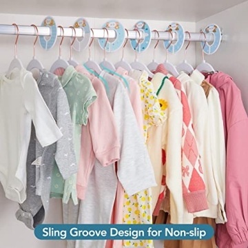Smartor Velvet Baby Hangers 50 Pack Space-Saving Design
