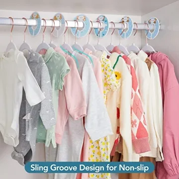 Smartor Velvet Baby Hangers 50 Pack Space-Saving Design