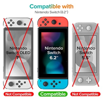 ivoler 3-Pack Tempered Glass Screen Protector for Nintendo Switch