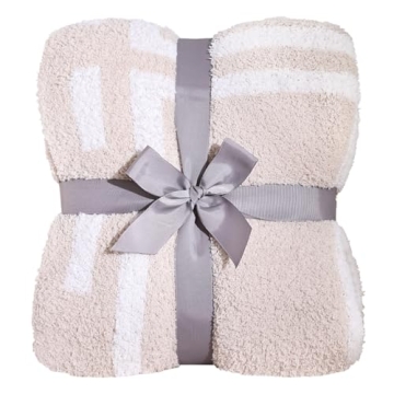 Panku Ultra Soft Cozy Knit Throw Blanket - Reversible Fleece Luxury Blanket 50x60