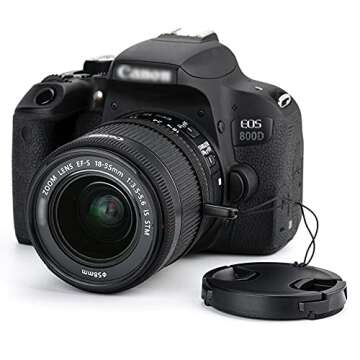 JJC 2-Pack 58mm Front Lens Cap Cover for Canon EOS Rebel T7 T6 T5 T100 4000D T8i T7i T6s T6i T5i T4i T3i T2i T1i SL3 SL2 SL1 XSi XTi with EF-S 18-55mm Kit Lens and other Lenses with 58mm Filter Thread