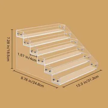 Benbilry 6 Tiers Acrylic Nail Polish Organizer 72 Bottles Essential Oil Stand Clear Holder Sunglasse...