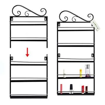 DAZONE Nail Polish Wall Rack Holds 50 Bottles Organizer