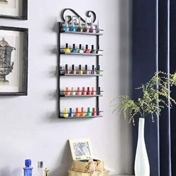 DAZONE Nail Polish Wall Rack Holds 50 Bottles Organizer