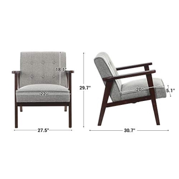 SONGMICS Accent Leisure Chair Comfortable Arm Chair
