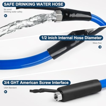 Heated RV Water Hose 25FT -40°F for Cold Weather