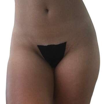 Amoreza by SKS C Style Invisible No Panty Line Heart Shaped Strapless Thong - M/L, Black