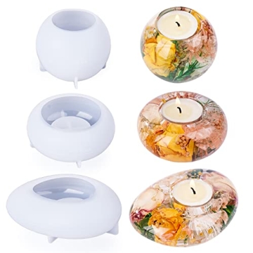 LET'S RESIN Tealight Candle Holder Molds for Creative DIY Projects
