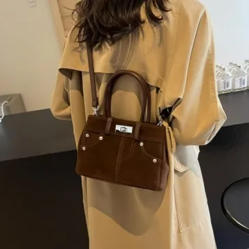 Chic Dicusph Suede Shoulder Bag for Stylish Women
