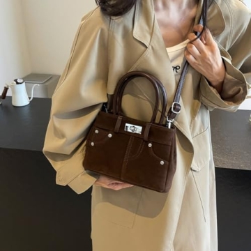 Chic Dicusph Suede Shoulder Bag for Stylish Women