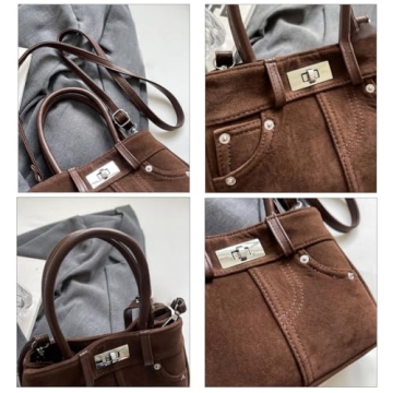 Chic Dicusph Suede Shoulder Bag for Stylish Women