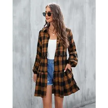 Blooming Jelly Plaid Dresses for Stylish Fall Looks
