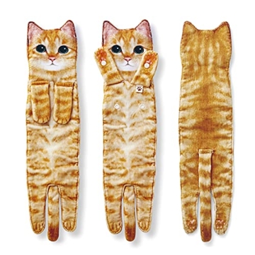 Cute Cat Hand Towels for Decor and Absorption