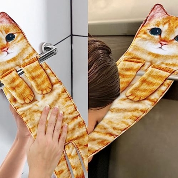 Cute Cat Hand Towels for Decor and Absorption