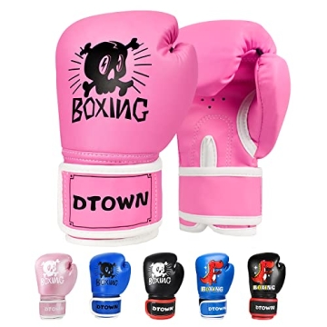 Dtown Kids Boxing Gloves for Boys and Girls - 4oz & 6oz