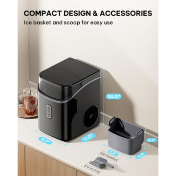 Silonn Portable Nugget Ice Maker for Home and Office