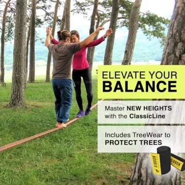 GIBBON Slackline Kit 82ft ClassicLine XL Red with TreeWear