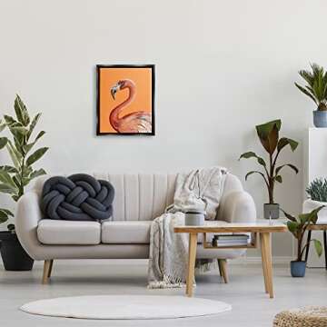 Stupell Industries Tropical Flamingo Bird Portrait Watercolor Detail Floating Framed Wall Art, Design By Patricia Pinto