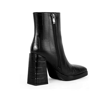 Stylish ANN CREEK Women's Ankle Boots with Chunky Heel and Zipper