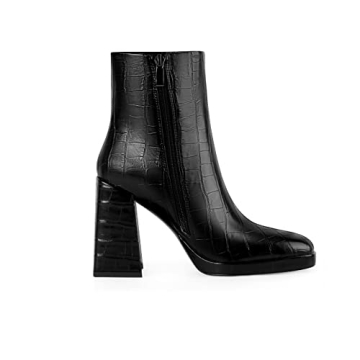 Stylish ANN CREEK Women's Ankle Boots with Chunky Heel and Zipper