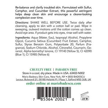 Mario Badescu Special Cleansing Lotion C for Combination or Oily Skin, Cooling & Clarifying Toner for Face That Cleanses Clogged Pores, Pack of 1, 8 Fl Oz
