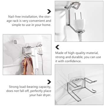 Hair Dryer Wall Hanging Rack for Easy Storage and Style