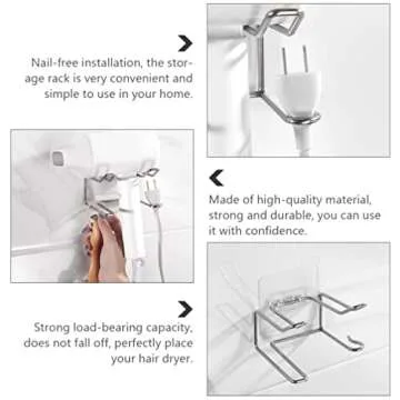 Hair Dryer Wall Hanging Rack for Easy Storage and Style