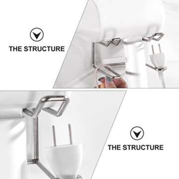 Hair Dryer Wall Hanging Rack for Easy Storage and Style