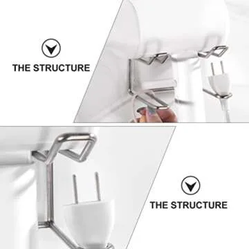 Hair Dryer Wall Hanging Rack for Easy Storage and Style