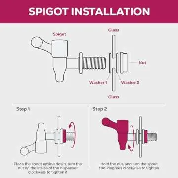 FineDine Glass Drink Dispenser - 1 Gallon for Events