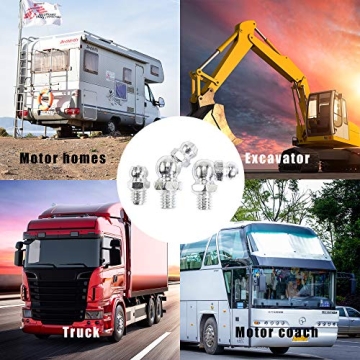 Iztoss 115pcs Steel Zerk Grease Fittings Kit