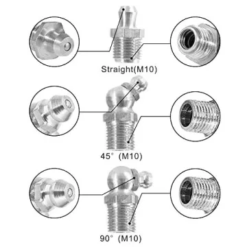 Iztoss 115pcs Steel Zerk Grease Fittings Kit
