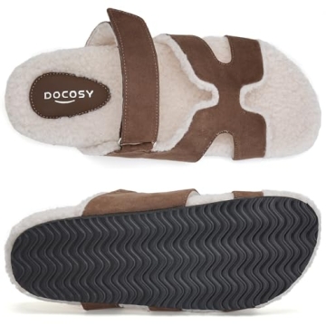 Docosy Women’s Fuzzy Slippers - Adjustable & Stylish