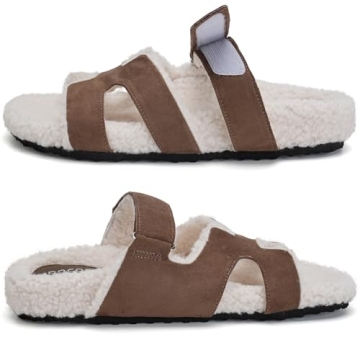 Docosy Women’s Fuzzy Slippers - Adjustable & Stylish