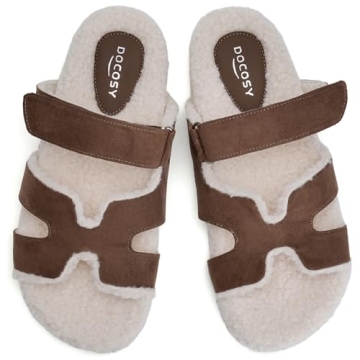 Docosy Women’s Fuzzy Slippers - Adjustable & Stylish