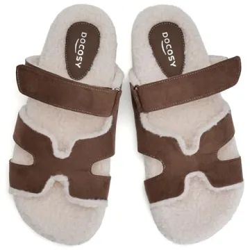 Docosy Women’s Fuzzy Slippers - Adjustable & Stylish